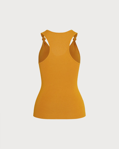 Ginger Solid Sleeveless Tank Top